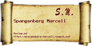 Spangenberg Marcell névjegykártya